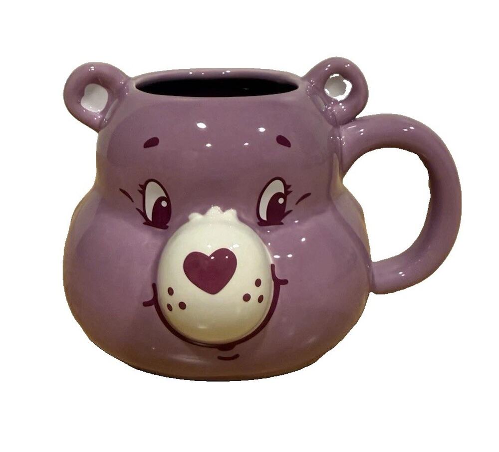 Care Bears Share Bear 3D Sculpted Mug Purple 20 Oz Silver Buffalo 2023